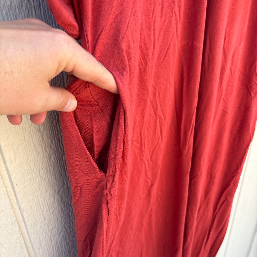 Dwell & Slumber Caftan Dress Womens XS/S Red Maternity Nursing Comfort Oversized - Picture 5 of 9